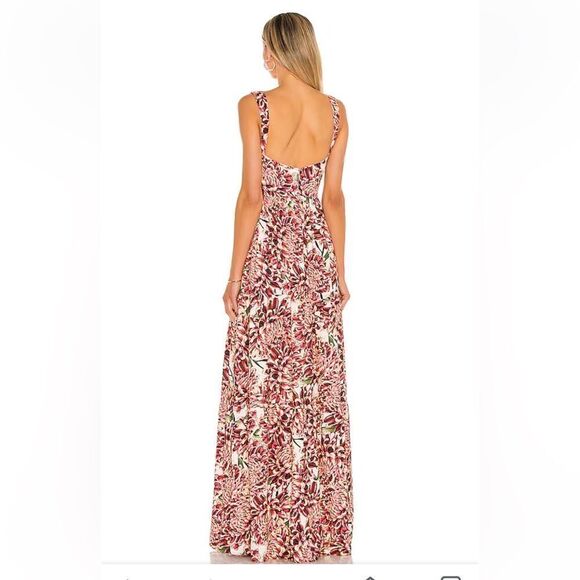 NWT Agua Bendita Dunna Dress Multi floral print maxi bustier sundress Revolve S - Picture 3 of 13